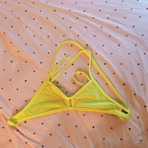 Jolyn Neon Yellow Vent bikini Top